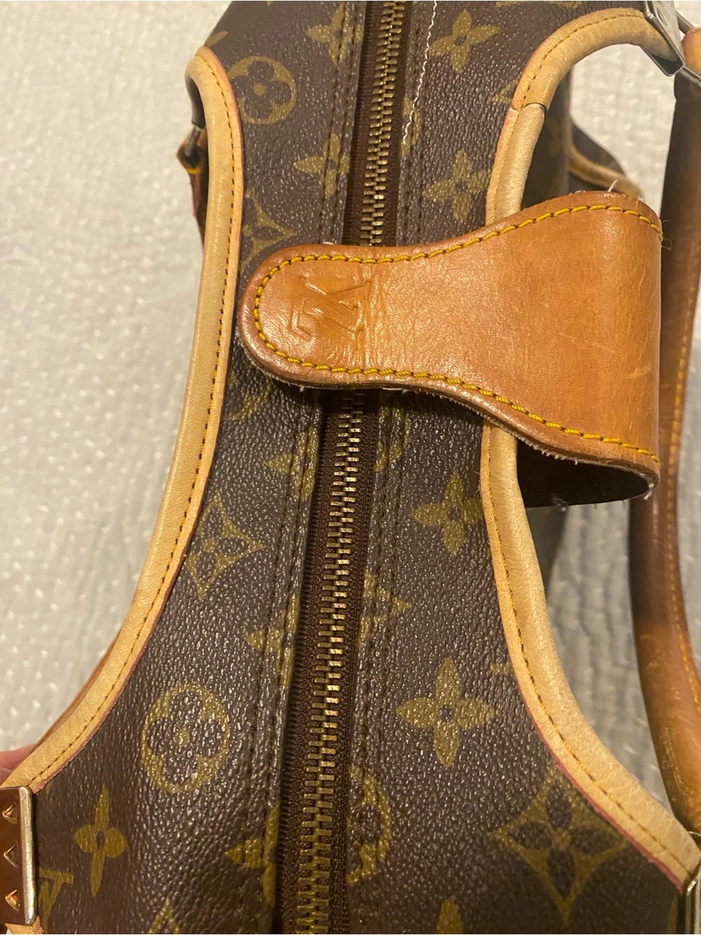 Luxury Monogram Shoulder bag Brown Leather Trim Large - Picture 10 of 13